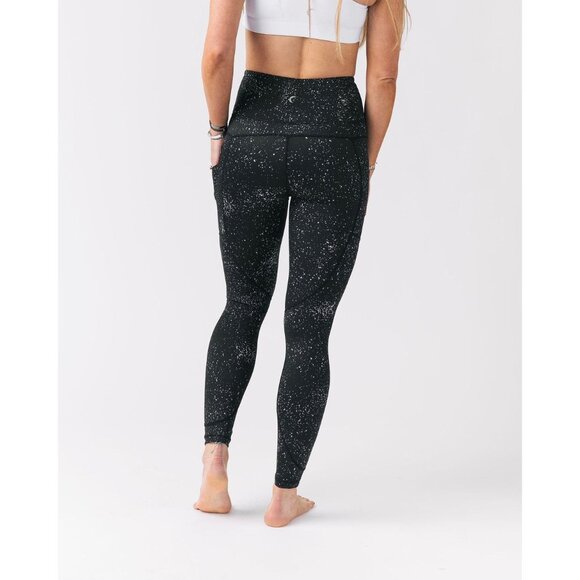 Zyia Active, Reflective Splatter 7/8 High-Rise Legging, Pockets, Sz 4, NWOT - Picture 2 of 9